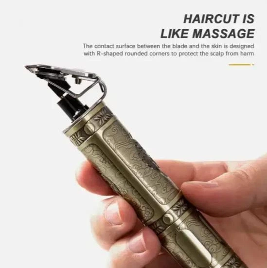 Профессиональный триммер для волос professional hair clipper T9, аккумуляторный, золотистый, зарядка от сети - Фото 9 Профессиональный триммер для волос professional hair clipper T9, аккумуляторный, золотистый, зарядка от сети - изображение 9