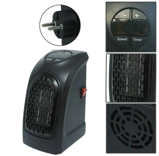 Тепловентилятор Handy Heater 400W кімнатний міні обігрівач робота від розетки контроль температури - зображення 9