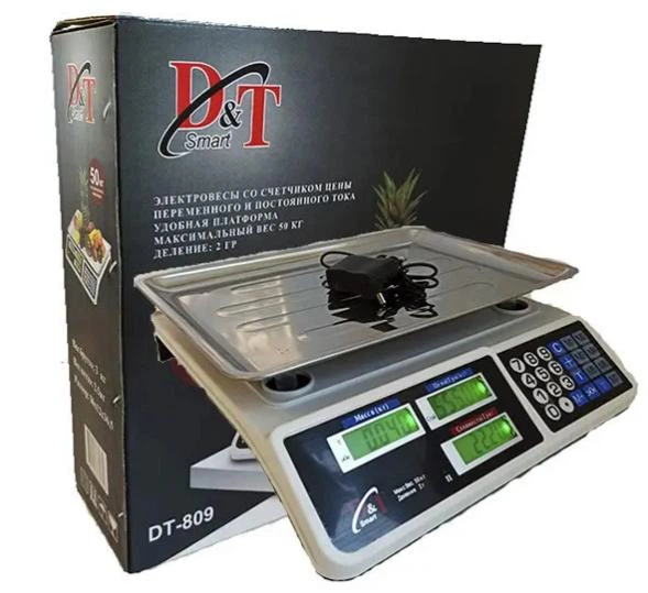 Весы торговые электронные Smart DT-809, нагрузка до 50 кг, зарядка от сети, влагозащита - изображение 5
