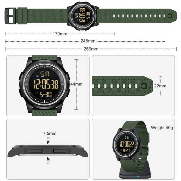 Мужские часы GoldenHour Water Green - изображение 6