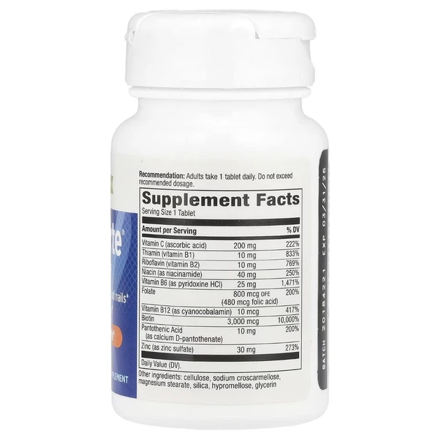 Вітаміни Nature's Way Біотин-форте з цинком 3 мг Biotin Forte with Zinc 60 таблеток - зображення 2