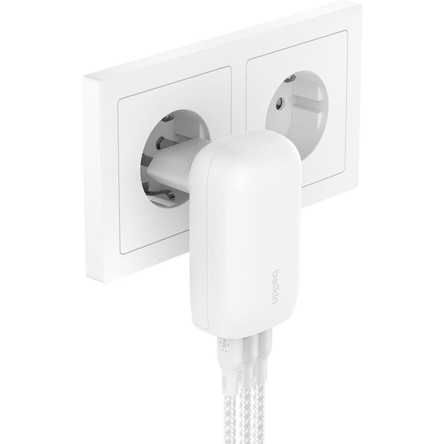 Мережевий зарядний пристрій Belkin 67 Вт USB-C PD 3.1 PPS Wall Charger White (745883860081) - зображення 7