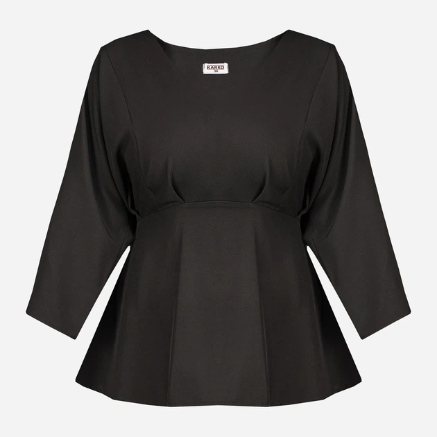 Блузка жіноча Karko BA033 52 Чорна (5903676075387) - зображення 7