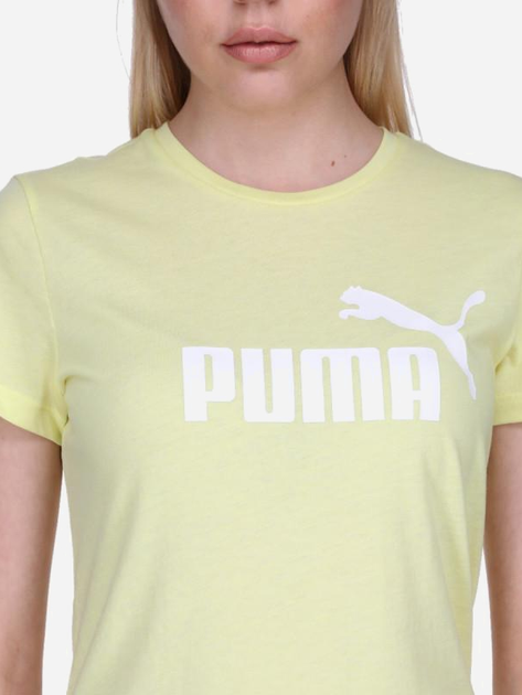 T-shirt damski Puma Ess Logo Tee Heather 586876-40 M Żółty (4063697258907) - obraz 3