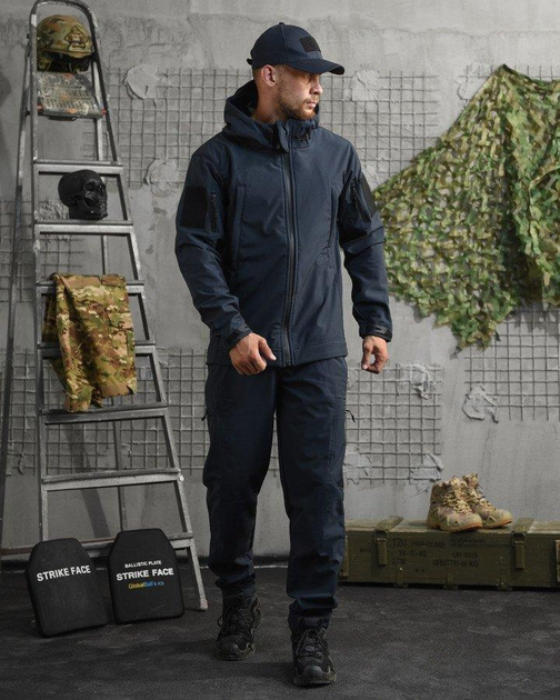 Тактический демисезонный костюм SoftShell XL синий (88494) - изображение 2