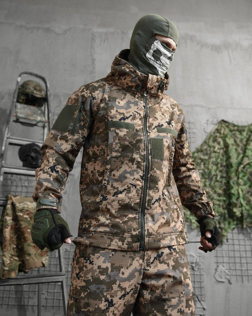 Тактический демисезонный костюм SoftShell 2XL пиксель (88488) - изображение 8