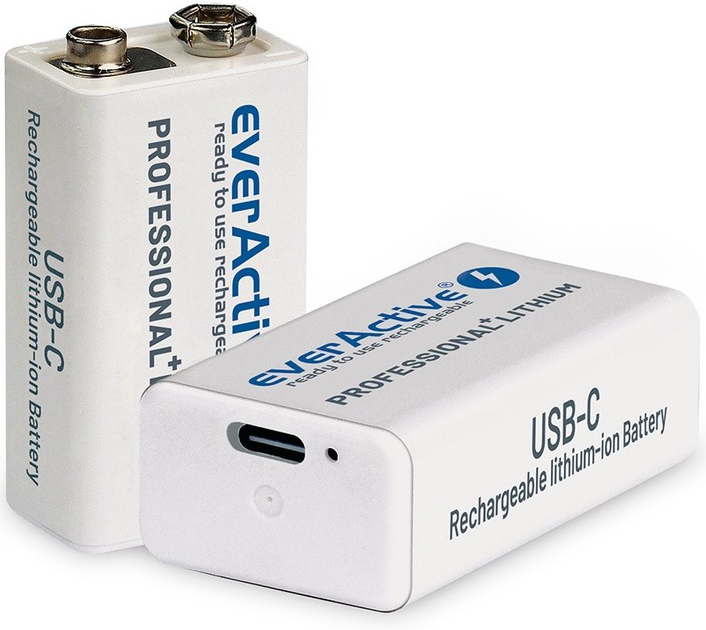 Акумулятор everActive 6F22/9V Li-Ion 550 mAh USB-C EVHR22-550C (5903205773883) - зображення 4
