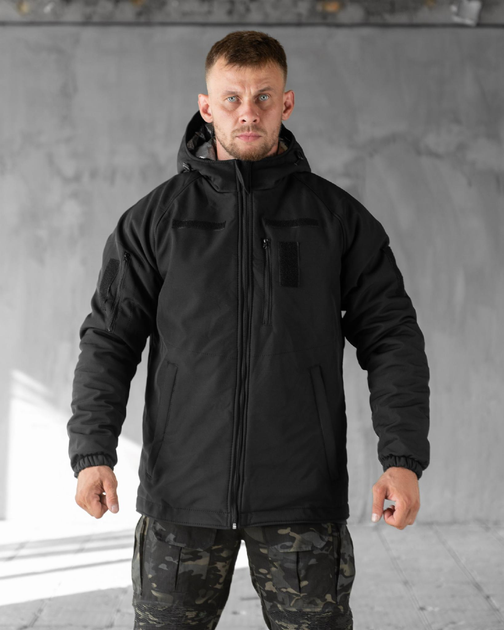 Тактическая зимняя куртка SoftShell Omni-Heat S черная (83226) - изображение 2