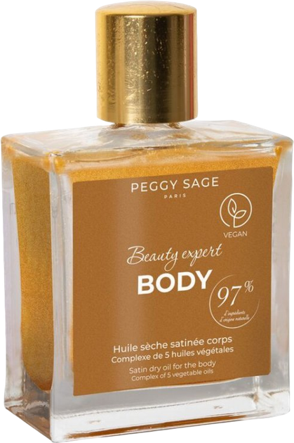 Олія для тіла Peggy Sage Beauty Expert оксамитова з блискітками 50 мл (3529314043031) - зображення 1