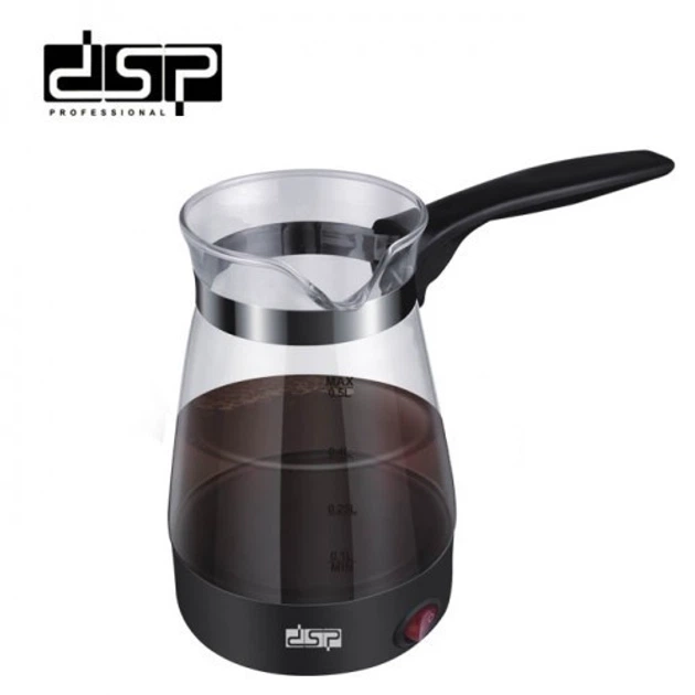 Електрична турка для кави DSP KA3037 700мл 600W кавоварка електротурка скляна Чорна (KS3543654778865) - изображение 3