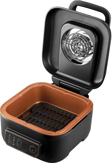 Russell Hobbs Мультипіч SatisFry Air&Grill, 1745Вт, чаша-5.5л, сенсорне кер., алюміній/пластик, чорно-жовтогарячий - зображення 3