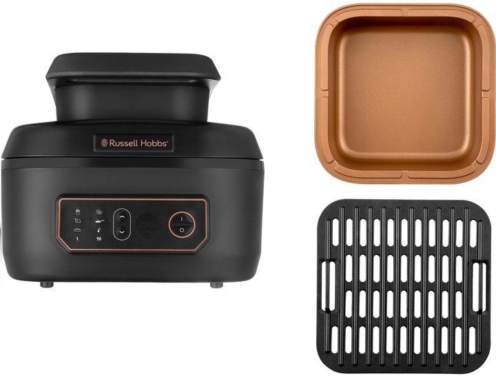 Russell Hobbs Мультипіч SatisFry Air&Grill, 1745Вт, чаша-5.5л, сенсорне кер., алюміній/пластик, чорно-жовтогарячий - зображення 4