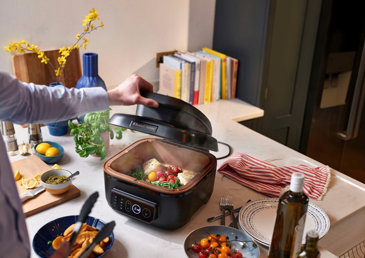 Russell Hobbs Мультипіч SatisFry Air&Grill, 1745Вт, чаша-5.5л, сенсорне кер., алюміній/пластик, чорно-жовтогарячий - зображення 10