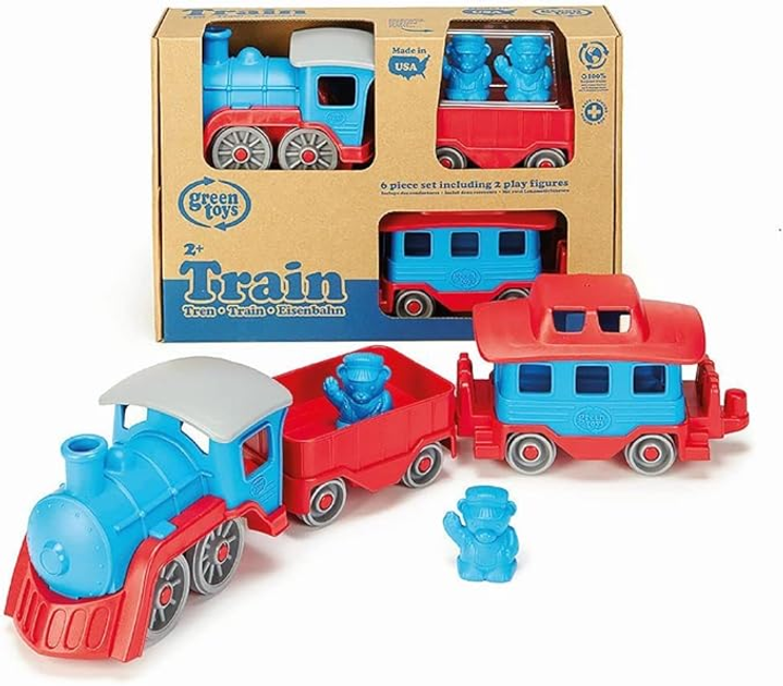 Zestaw do zabawy Green Toys Pociąg z figurkami Niebieski 1054 (0816409010546) - obraz 2