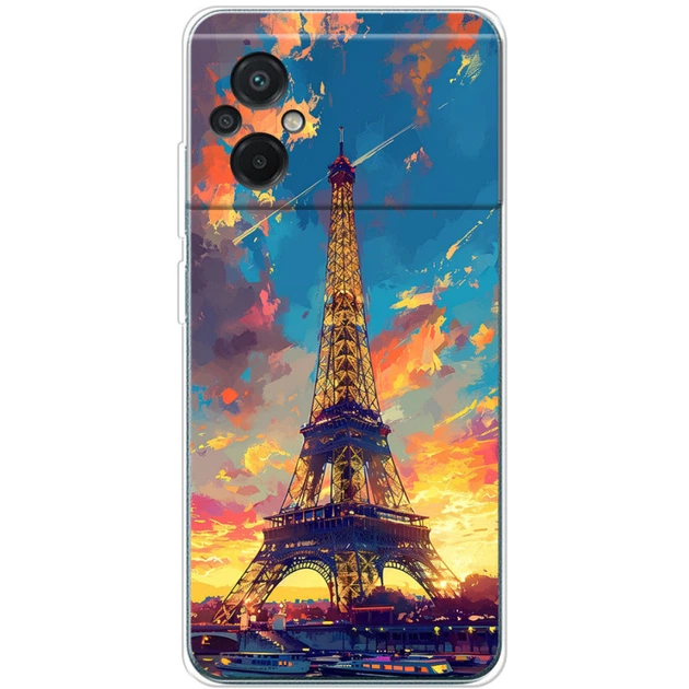 Силиконовый Чехол с Картинкой для Xiaomi Poco M5 Принт (Париж, Эйфелева Башня) (45055-ysm038) - Фото 1 Силиконовый Чехол с Картинкой для Xiaomi Poco M5 Принт (Париж, Эйфелева Башня) (45055-ysm038) - изображение 1