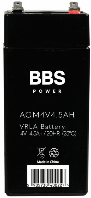 Акумулятор BBS Power AGM4V4.5AH AGM VRLA 4 V 4.5 Ah - зображення 2