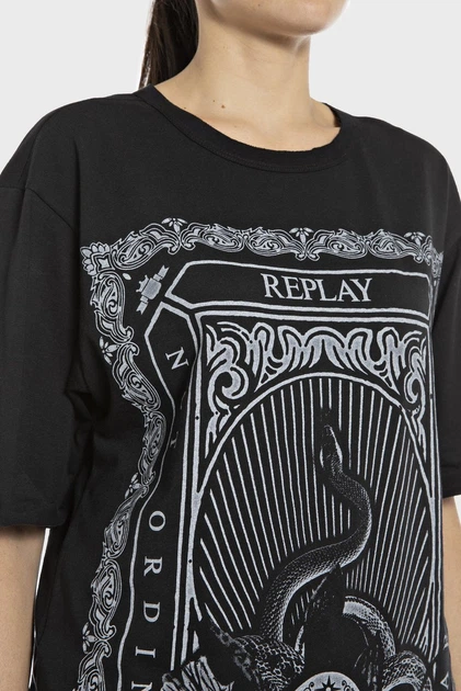 Жіноча чорна сукня Replay XS W9082 .000.20994 - Фото 9 Жіноча чорна сукня Replay XS W9082 .000.20994 - изображение 9