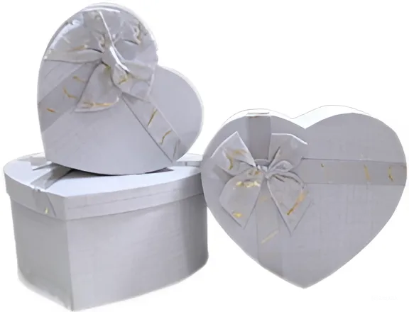 Набор подарочных коробок UFO 5039-083 Silver Heart 3 шт (5039-083 Набор 3 шт SILVER HEART серд.) - Фото 1 Набор подарочных коробок UFO 5039-083 Silver Heart 3 шт (5039-083 Набор 3 шт SILVER HEART серд.) - изображение 1