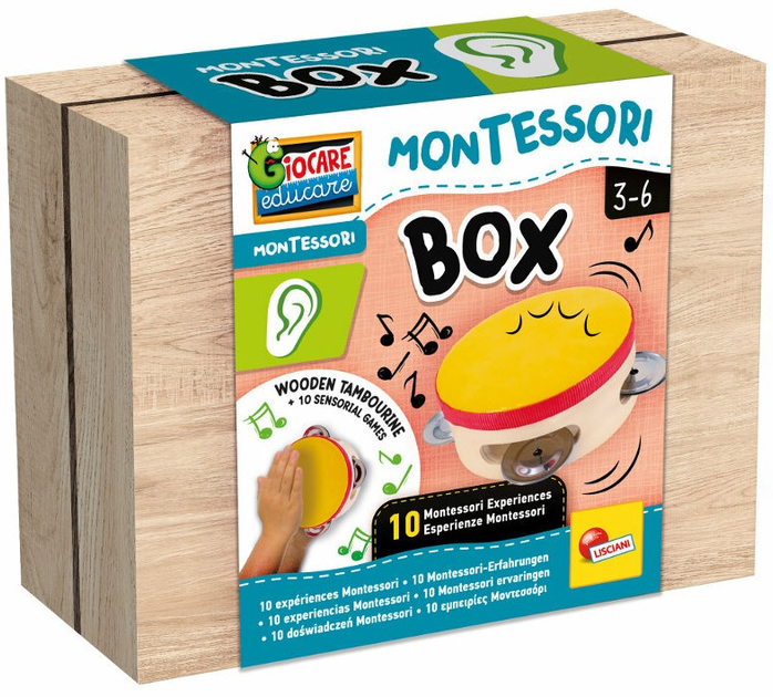 Zestaw do zabawy muzyczny Lisciani Montessori Box Słuch 105489 (8008324105489) - obraz 1