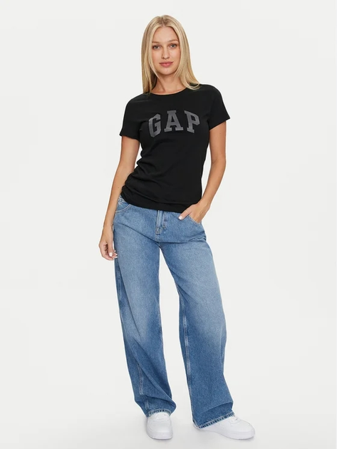 Футболка бавовняна жіноча GAP 268820-11 XL Чорна (1200048865602) - зображення 3