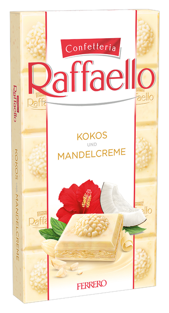 Белый шоколад Raffaello с кокосовой стружкой и миндалем, 90 г – купить ...