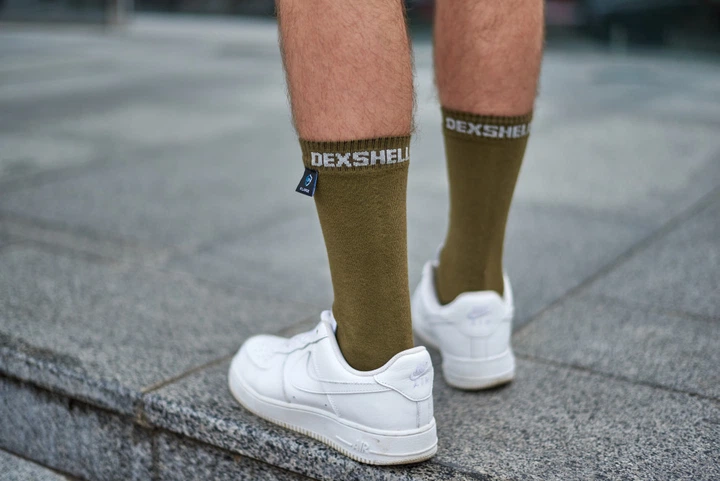 Носки водонепроницаемые Dexshell Ultra Thin Crew OG Хаки M 39-42 - изображение 5