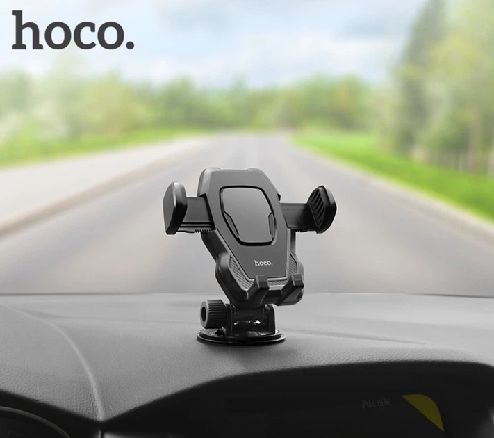Держатель для телефона автодержатель HOCO CA31 cool run suction cup car holder Black (6957531077602) - Фото 7 Держатель для телефона автодержатель HOCO CA31 cool run suction cup car holder Black (6957531077602) - изображение 7