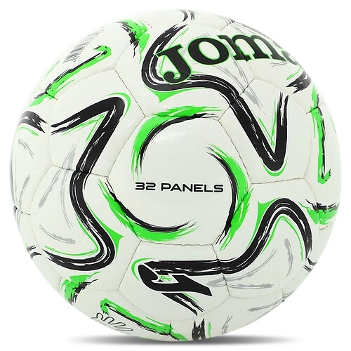 Мяч футбольный №5 TPU Joma EGEO II 401413-117-T5 (№5, 4 сл., сшит вручную, белый-зеленый) - Фото 3 Мяч футбольный №5 TPU Joma EGEO II 401413-117-T5 (№5, 4 сл., сшит вручную, белый-зеленый) - изображение 3