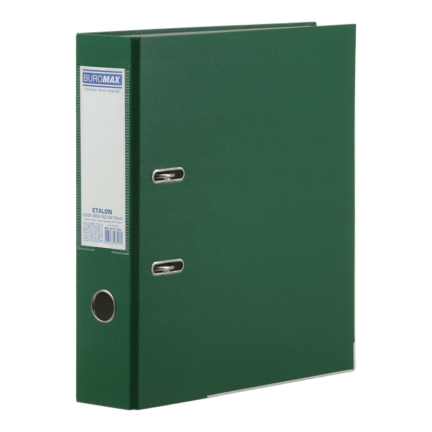 Папка-реєстратор Buromax Etalon А4 70мм зелена (BM.3015-04c) - Фото 1 Папка-реєстратор Buromax Etalon А4 70мм зелена (BM.3015-04c) - зображення 1