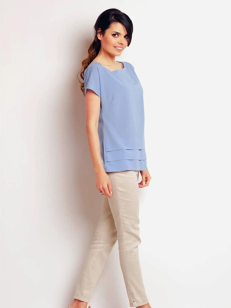 Bluzka damska z krótkim rękawem Awama A143 XL Jasnoniebieska (5902360515864) - obraz 5
