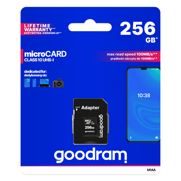Карта памяти Goodram microSDXC 256 GB UHS-I V60 (M1AA-2560R12) - изображение 4