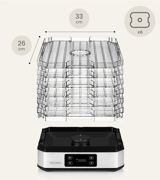 Сушилка для овощей, фруктов и грибов, дегидратор Zeegma Dry Chef Silver - изображение 11