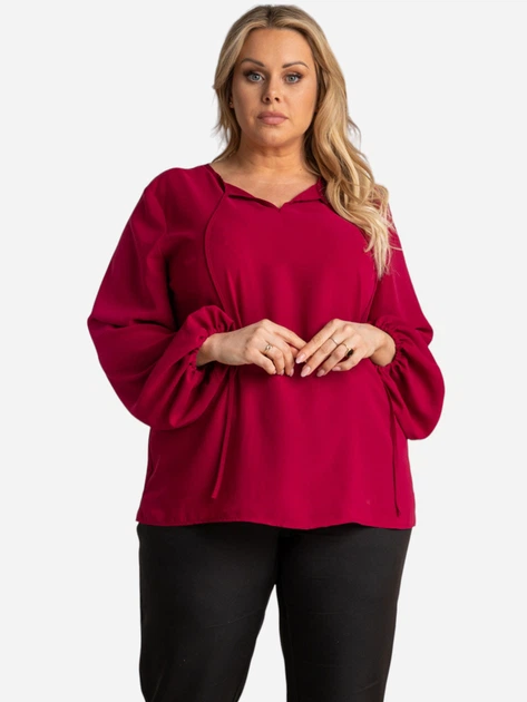 Bluzka damska Karko BA039 46-48 Bordowa (5903676071037) - obraz 6