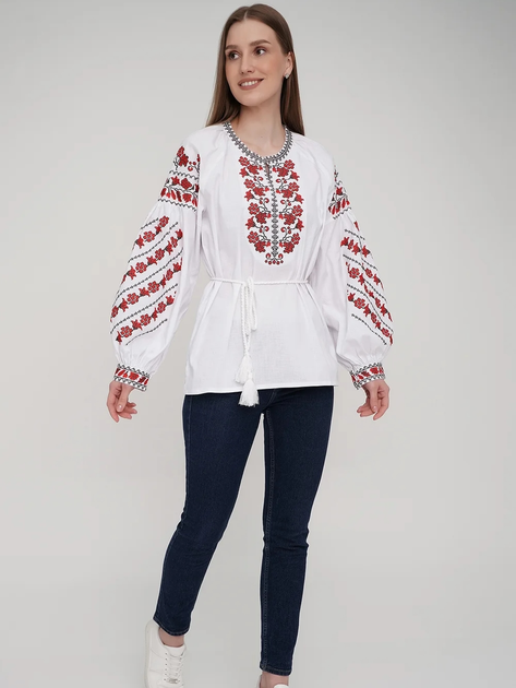 Вышиванка женская с узором УкрМода BS-0001 XL Белая (8700000000032) - изображение 2
