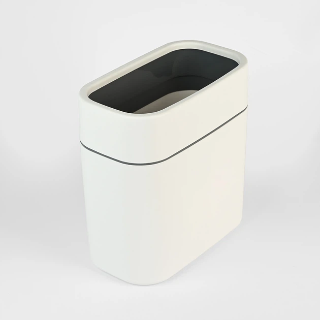 Відро для сміття MVM MY HOME без кришки BIN-24 10 л Біло/Сіре (BIN-24 10L WHITE/GRAY) - Фото 4 Відро для сміття MVM MY HOME без кришки BIN-24 10 л Біло/Сіре (BIN-24 10L WHITE/GRAY) - зображення 4