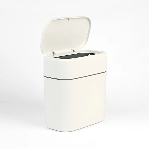 Ведро для мусора с крышкой MVM MY HOME 10 л Бело/Серое (BIN-23 10L WHITE/GRAY) - изображение 2