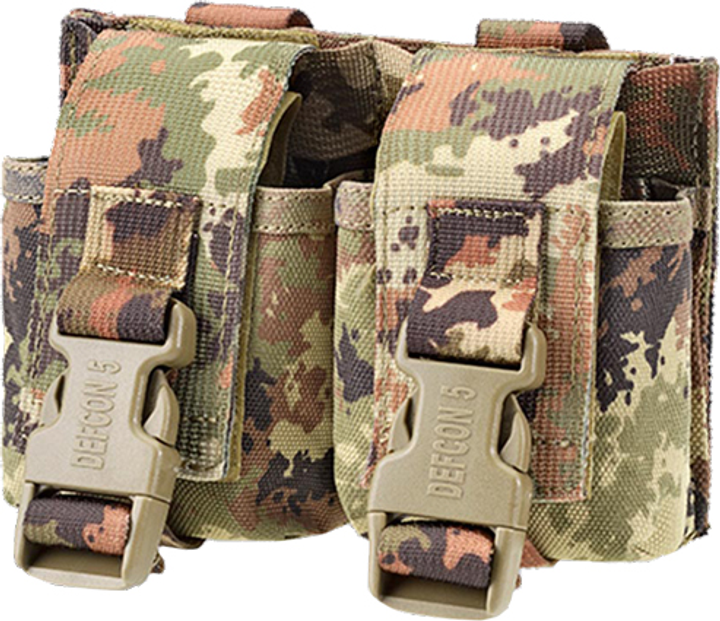 Підсумок Defcon 5 PORTA GRANATE MOLLE DOPPIO 2 гранати, к:camo - изображение 1