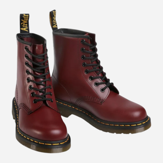 Жіночі берці високі Dr. Martens 1460 Smooth 11822600 39 Бордові (800090796612) - зображення 3