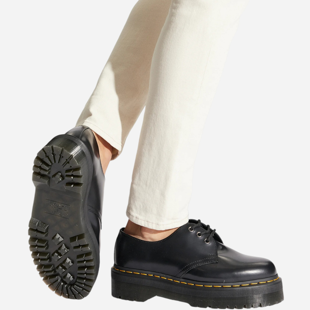 Buty derby damskie na platformie Dr. Martens 1461 Quad 25567001 39 Czarne (0190665329469) - obraz 2