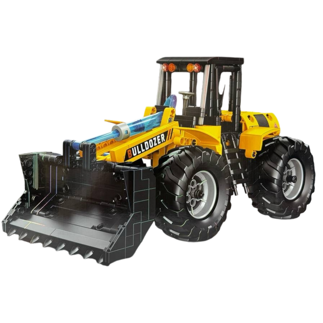 Конструктор FC 9221 (18) Бульдозер, 541 деталь, гідравлічний механізм, гумові шини, в коробці - Фото 2 Конструктор FC 9221 (18) Бульдозер, 541 деталь, гідравлічний механізм, гумові шини, в коробці - зображення 2