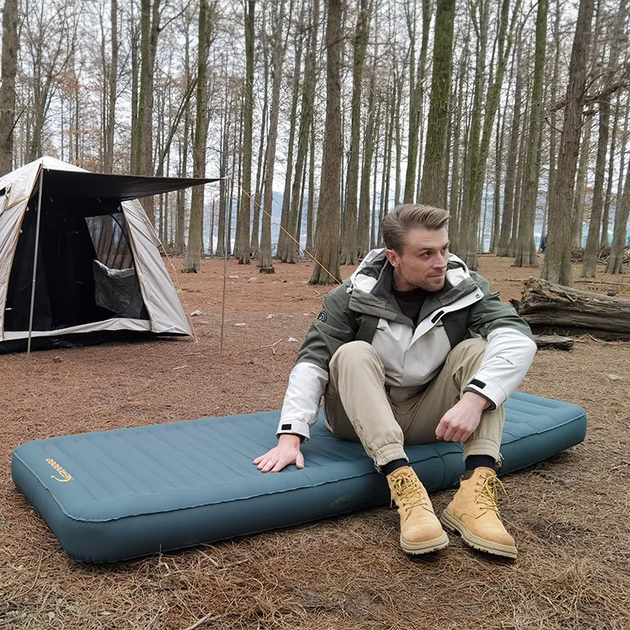 Надувний матрац для кемпінгу Aerogogo Peyto 210 x 70 см GMX-01 Green (6975272630450) - зображення 4