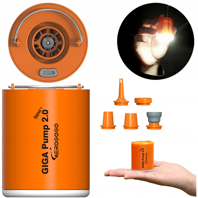 Pompka akumulatorowa powietrza Aerogogo Giga Pump 2.0 P2G-01 Orange (6975272630528) - obraz 3