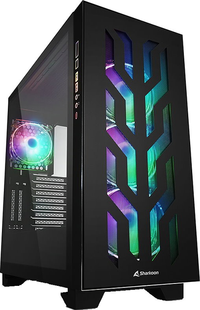 Obudowa Sharkoon Elite Shark CA300T RGB Black (4044951030149) - obraz 1