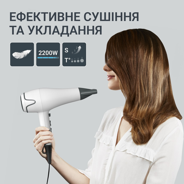 Фен і випрямляч для волосся Rowenta Pure Collection YD3057F0 - зображення 4