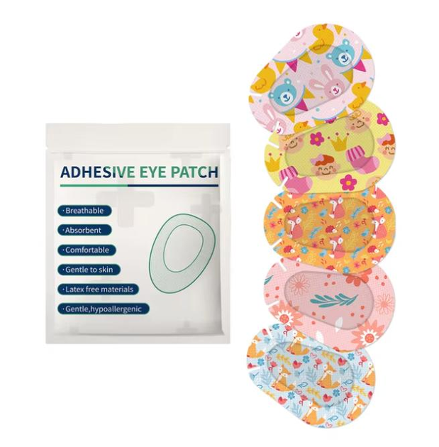 Дитячий пластир для очей Adhesive eye patch Animals оклюдер офтальмологічний коректор косоокості у дітей 30 шт (91549348) - зображення 1