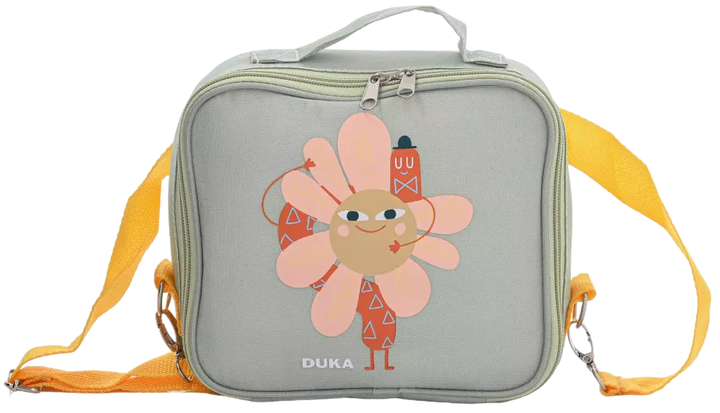 Torba termiczna Duka Mini 22 x 19 x 8 cm Flower Orange (5904422214166) - obraz 1