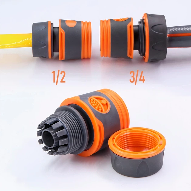 Конектор для шланга 1/2" LOSSO MY-5501 перехідник швидкознімний для поливу - зображення 2