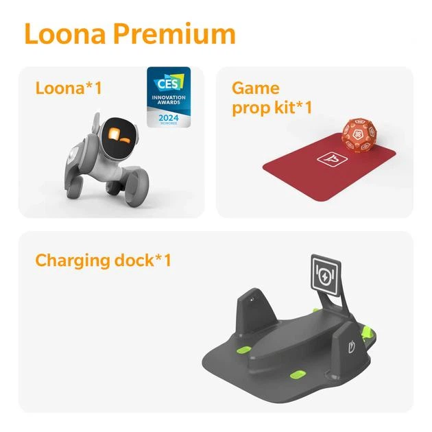 Умный робот Loona Petbot Premium Kit комплект с зарядной станцией