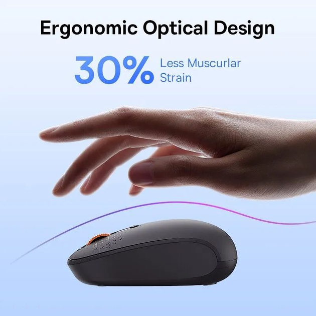 Беспроводная мышка Baseus F01A Wireless Mouse 2.4GHz - изображение 3