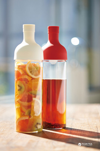Butelka do zaparzania Hario Mizudashi z filtrem czerwona 750 ml (4977642034419) - obraz 5